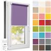 Estika Tenda a rullo semi-trasparente senza forare - 55 x 150 cm - Ametista pastello - per interni, per finestre, tessuto con protezione solare