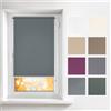 Estika Tenda a rullo senza forare - 50 x 150 cm - Grigio 1 - per interni, per finestre, tessuto semi-trasparente, protezione solare