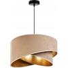 Light Home LH Light-Home Milano Lampadario a Sospensione - Lampadario Industriale per Soggiorno Camera da Letto e Cucina - Lampade a Sospensione in Metallo e con Paralume di Velluto - E27 - Beige