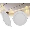 TTiiLoe Faretti LED da incasso a soffitto, 15 W, 17,8 cm, ultrasottili, 975 lm, 4500 K, luce bianca diurna per soffitto, foro Φ 180 mm, confezione da 2
