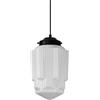 RXPVUXE Lampade a Sospensione Moderne in Vetro di Latte per Isola della Cucina, Plafoniera a Sospensione Vintage Nera, Lampadari a Sospensione in Vetro Bianco in Stile Medievale per Scuola Scolastica
