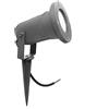 Damastoreitalia Faretto da Esterno con Picchetto Orientabile GU10 - Spot LED da Giardino IP65 in Alluminio - Proiettore per Piante, Alberi, Aiuole - 220V (Grigio - GU10)