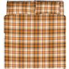 INTRECCI Set Lenzuola una Piazza e Mezza in Flanella, Tessuto in Cotone anti Pilling, Lenzuolo Sotto + Lenzuolo Sopra + 1 Federa, Comfort, Morbidezza, Set Lenzuola Made in Italy, Fantasia: Rust