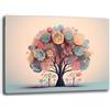 Printerland Quadro Moderno Camera da letto ALBERO della VITA Astratto arancione Quadri moderni soggiorno da Parete XXL grande Stampa su tela Canvas Decorazione Murale muro Arredo Salone (11, 30x40 cm)