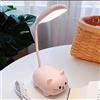 Yinhamnl Lampada da scrivania a LED, mini luce notturna a forma di gatto, lampada da tavolo a LED portatile, graziosa lampada da lettura pieghevole USB ricaricabile per camera da letto, comodino per