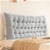 Generic Cuscino Testata Letto Matrimoniale, Cuscini Testata Letto Sfoderabile,Cuscino Schienale Divano, Imbottita Supporto Lombare Cuscino per Letto e Divano,Light Gray,100x50x5cm