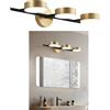Chao Zan Applique LED Moderna da Bagno, 12W, 3 Temperature di Colore 3000K/4000K/6000K, Lampada da Specchio Oro, 220V, Illuminazione per Interni, Testa di illuminazione regolabile (3 teste)