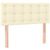 vidaXL Testiera Crema a LED 100x5x78/88 cm in Similpelle