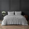 Sleepdown Set di biancheria da letto lussuoso in pile a pelo lungo in finta pelliccia argento, super morbido, facile da pulire, copripiumino e federe, poliestere, per letto matrimoniale (200 x 200 cm)