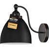 LEDSone Moderno Vintage Retro Industriale Collo di Cigno Braccio in Metallo E27 Sconce Montaggio A Parete Set Luce Apparecchio per Soggiorno Sala da Pranzo Cucina, Arancione (Nero)