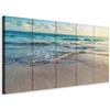 murando - Quadro Spiaggia Mare 225x90 cm 5 Pezzi - Stampa su tela XXL - Quadri Moderni Grandi Soggiorno - Pannelli Decorativi per Pareti Camera da letto - Paesaggio Marino Blu c-B-0358-b-m