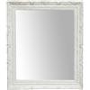 Biscottini Specchio da parete 74x64x4 cm - Specchio bagno con cornice bianca - Specchio shabby - Specchi decorativi per la casa - Specchio da parete
