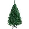 Yaheetech Albero di Natale 154 cm Artificiale Folto Alberi Effetto Realistico con Supporto in Metallo Pieghevole Portatile Decorazione Natalizia per Casa Negozio Verde