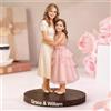 VEELU Statuette Personalizzate con Foto 3D, Festa Della Mamma Idee Regalo, Figurine Personalizzata con Base in Legno, Foto Personalizzato Regali Festa Della Mamma per la Mamma (M-1)