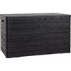Toomax Dolomiti baule da 970L, portattrezzi 146x82x85h cm, effetto legno colore nero, in plastica robusta, resistente ai raggi UV, dotato di foro per lucchetto, per esterni