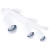 KOLORENO Lampada da Superficie Viki - Lampada da Parete e Soffitto - Lampada da Parete Faretto GU10 - Lampada da Parete Faretto x3 - Faretto da Soffitto in Metallo - Bianco, 400x168x40 mm