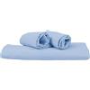 Corredocasa Set Copripiumino con Risvolto e Federa in Morbidissimo Cotone Tinta Unita Traspirante e Confortevole Alta qualità Made in Italy (Azzurro, Matrimoniale)
