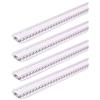 A2ZWORLD 8 Metri di Profilato Alluminio Per Striscia Led, Completo Di Copertura Tappi e Gancio, 4 Kit da 2 Metri Incasso Cartongesso Larga con Alette a Scomparsa Interno 20.7mm (61,5X14mm)