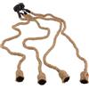 Marchfunny Lampadario rustico in corda di canapa, 1 m, stile industriale, 4 luci, con portalampada E27, corda intrecciata a mano per bar retrò