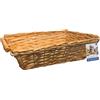 Sicignano Casalinghi Ingrosso Casalinghi Sicignano Cesto in Vimini Decorativo, per Regalo, Festività, Pasqua, Natale, con Accessori Opzionali per Confezione (Miele, cm.46x34x13h - Rettangolare)