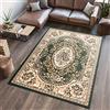 TAPISO Atlas Tappeto Salotto Moderno Pelo Corto Design Vintage Tradizionale Motivo Floreale Ornamenti tonalità Verde Oeko-Tex Soggiorno Sala Camera Ufficio 80 x 150 cm
