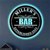 zouwii Insegna Artistica in Metallo a LED Con Barra/Insegna Metallica Con Barra Illuminata/Insegna Con Barra Personalizzata in 7 Colori/Insegna Al Neon Con Arte Da Parete Con Barra in Metallo
