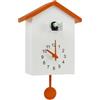 NIHUIFDPY Orologio a cucù con carillon, orologio minimalista con suono di cucù con pendolo, delicato orologio a cucù, casa degli uccelli, funziona a batteria, orologio da parete per decorazione murale, casa