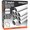 Eurocali 10x Profili Angolari da 2 metri (20mt) a Scomparsa in Alluminio per Strisce LED Copertura Opaca larghezza max striscia led 20mm - 30 x 30