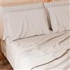 PETTI Artigiani Italiani - Set Lenzuola Cotone Piazza e Mezza Francese 4 Pezzi, Completo Letto con Lenzuolo Sopra, Lenzuolo Sotto con Angoli Elasticizzati e 2 Federe Lenzuola Bianco