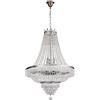 DiicMa Lampadario di cristallo Lampadario di cristallo impero francese Lampada da soffitto a incasso for foyer Ingresso soggiorno Sala da pranzo Camera da letto Corridoio L 24'' x H 30'' ( Color : Silver )