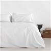 Zenoni & Colombi | Copripiumino Parure 100% Percalle di Cotone | Composto da sacco copripiumino e federe | Made in Italy (Bianco, Tirolese 135x200)