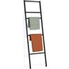 IDMarket - Portasciugamani a scala 5 livelli DALLAS metallo nero design industriale