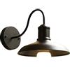 Moddeny Applique da parete per esterni Lampada da parete per portico vintage impermeabile da 9,4 pollici Lampada da fienile a collo d'oca nera Lampada da parete per montaggio a parete per esterni
