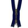 Erlif Cerniere lampo in metallo brunito a 2 vie, divisibili (blu scuro, 330, 85 cm)