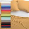 Tata Home Lenzuolo sopra 100% Cotone Misura cm 150x300 Letto Singolo 1 Piazza Colore Vaniglia Made in Italy 57 Fili al cm2