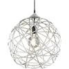 meineWunschleuchte Trio Lampada a sospensione a LED con elegante rete metallica di colore grigio anticato