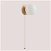 SKLUM Lampada da parete in legno di rovere con sfera di vetro Kamp -