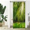 Xiaoterna Tenda da Doccia della Giungla Tropicale - Paesaggio Verde Foresta Natura Bagno Sole Primavera Foresta Pluviale a Prova di Muffa Lavabile 90x180cm
