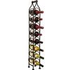 Biscottini Portabottiglie in Ferro 105x15x16 cm - Cantinetta Vino da Terra in Metallo - Finitura Nera - Espositore per Cucina e Bar