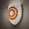 BOTOWI Lampada da parete a mosaico turco Lampada da parete creativa della tribù africana Applique da parete in stile etnico Boemia per soggiorno camera da letto corridoio balcone bar, 20 * 26 cm,Bianca