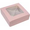Generic 10 scatole per bomboniere Misura 12x12x4 cm creazione bomboniera Fai da Te Vari Formati portaconfetti Porta Confetti Piccoli Oggetti (Fibra Rosa finestra e divisori)