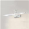 ZHKABEG Faro per specchio, lampada per montaggio a parete a striscia lunga, luci di cortesia a LED moderne e minimaliste 4000K per il bagno, lampade di cortesia per bagno pieghevoli ad angolo regolabile