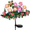 Frilla Luci Solari da Giardino a Forma di Fiore - Altezza 65 cm, Impermeabili IP65, Luce Calda Automatica, Senza Fili, Ricarica Solare, Ideali per Esterni | ROSILUME