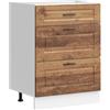 vidaXL Base da Cucina Porto Legno Antico in Legno Multistrato, Mobile Base lavello, Armadio Cucina Base con cassetto, lavello lavello