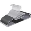 SONGMICS Grucce in Plastica 20 Pezzi, Apertura per Collo Stretto, Spessore 0,5 cm, Larghezza 41,5 cm, Gancio Girevole a 360°, Grigio Chiaro e Grigio Scuro CRP41G