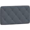 vidaXL Cuscino Testiera Grigio Scuro 80 cm in Velluto
