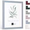 Bildershop-24 Cornice portafoto moderna stabile Dalia blu ondulato, 30 x 45 cm, cornice per foto e certificati, colore e dimensioni a scelta