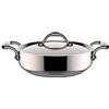 Lagostina Accademia Lagofusion Casseruola Semifonda con 2 Maniglie e Coperchio, Acciaio Inossidabile, Argento, 28 cm