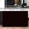 Odot Tende per Mobili da Cucina, Tinta Unita Tenda Corta Autoadesiva per Mobile Sottolavello Cucina - Antipolvere e Privacy - per Decorazione Armadietto (Nero,100x140cm)