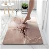 Hixingo Tappeto da Bagno in Diatomite, Tappeto Bagno Cucina Antiscivolo, Moderno Stampa Marmo Tappetino Assorbente e Asciugatura Rapida, Tappetino per Doccia e Ingresso (50x80cm,Oro Rosa)